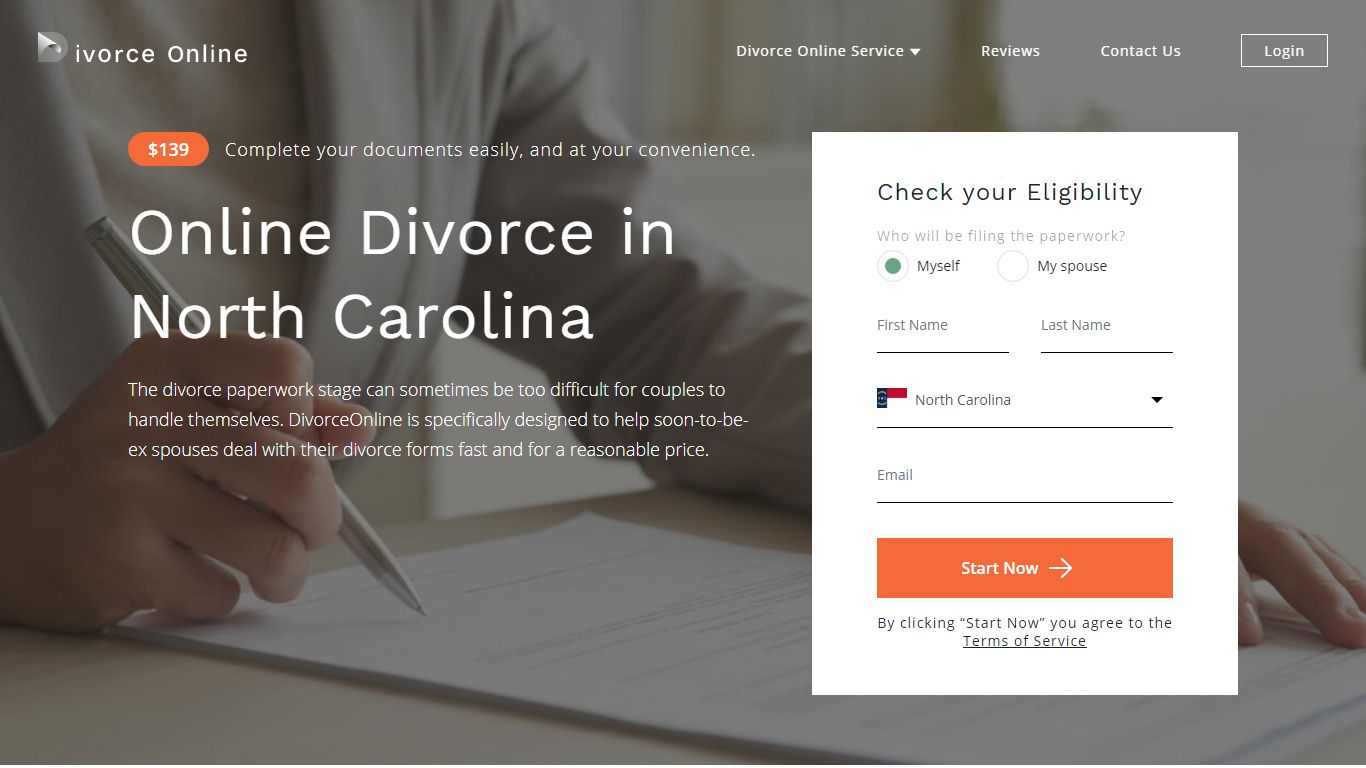 Online Divorce in North Carolina: Cheap Filing for Divorce in NC
